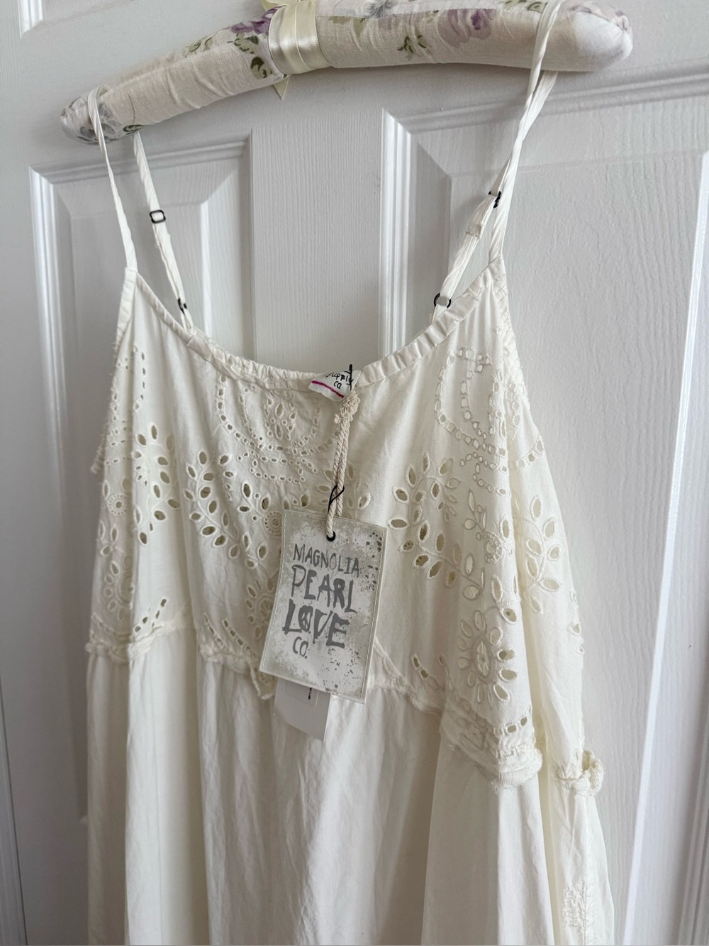 Magnolia Pearl White Eyelet Lula Style Tank Dress - Picture 9 of 12